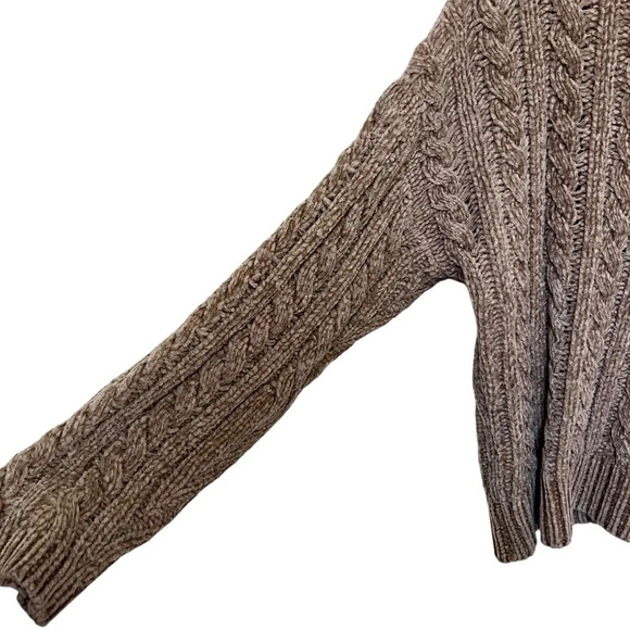 Philosophy Chunky Cable Knit Sweater Tan Size Large - Picture 3 of 9